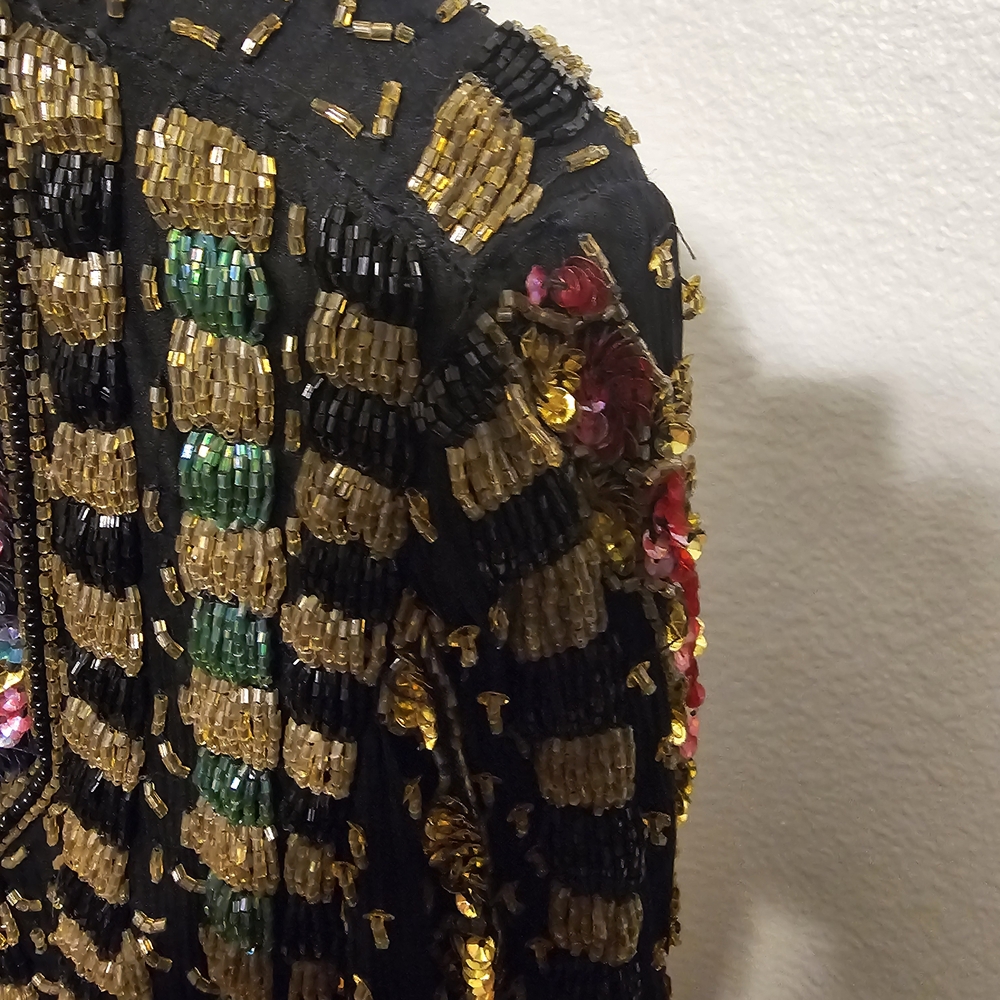 Vibrant Beaded Long Sleeve Dress - Picture 7 of 11